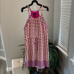 Laundry By Shelli Segal Multicolor Geo-Print Sleeveless Dress